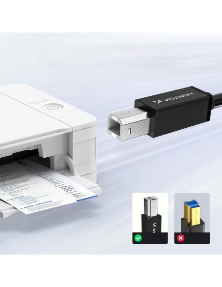 
Spausdintuvo ir skenerio laidas USB-B - USB-A 480Mb/ s 2m - juodas
