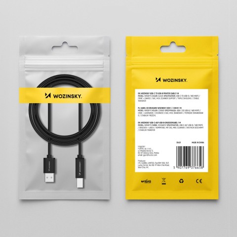 
Spausdintuvo ir skenerio laidas USB-B - USB-A 480Mb/ s 2m - juodas
