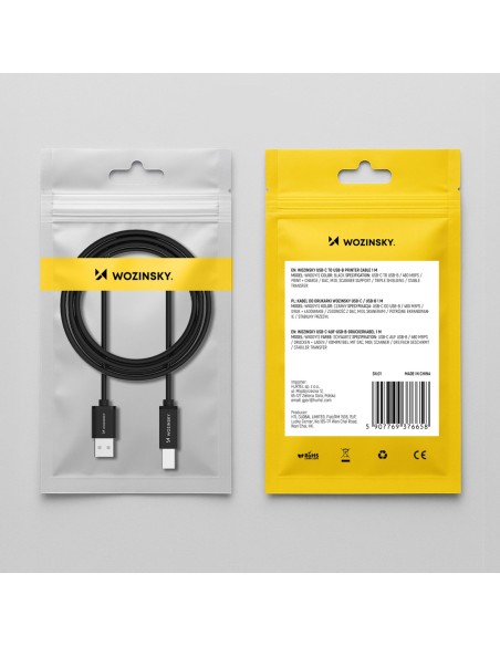 
Spausdintuvo ir skenerio laidas USB-B - USB-A 480Mb/ s 2m - juodas
