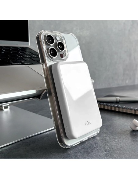 
Magnetinė išorinė baterija 5000mAh „MagSafe USB-C Qi2 PD 20W“ – balta
