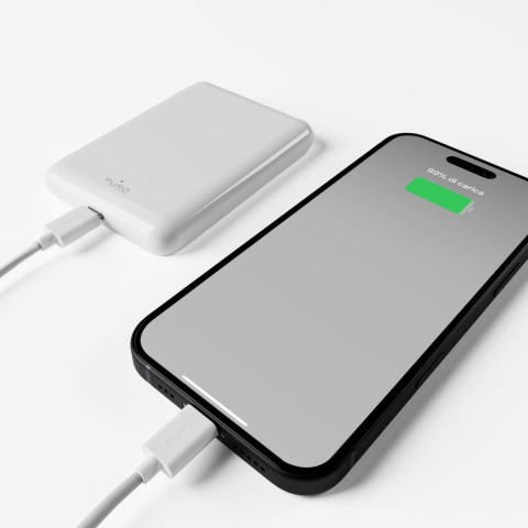 
Magnetinė išorinė baterija 5000mAh „MagSafe USB-C PD 20W“ – balta

