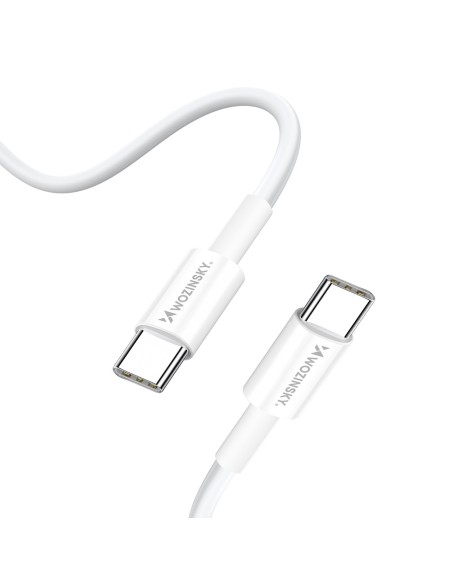 
GaN USB-A USB-C sieninis įkroviklis su 65 W USB-C laidu – baltas
