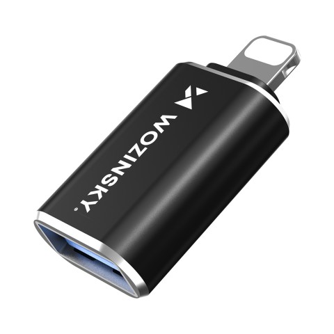 
„iPhone Lightning“ į USB-A OTG adapteris – juodas
