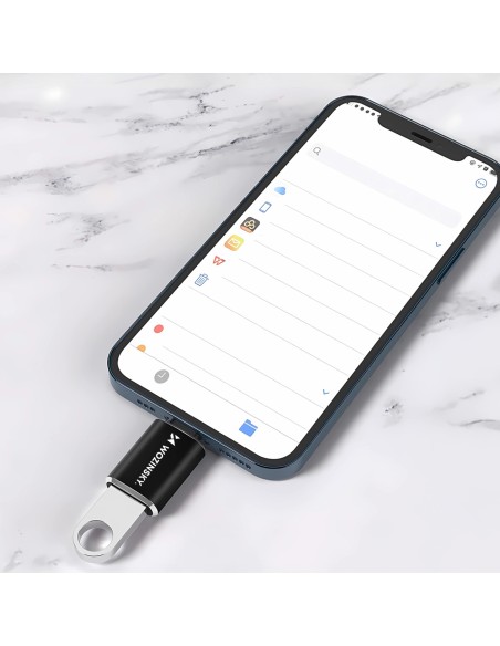 
„iPhone Lightning“ į USB-A OTG adapteris – juodas
