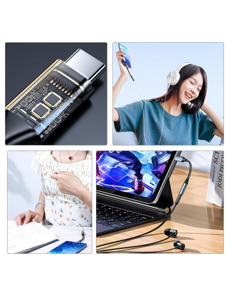 
USB-C į 3,5 mm mini lizdą jungiantis adapteris – juodas
