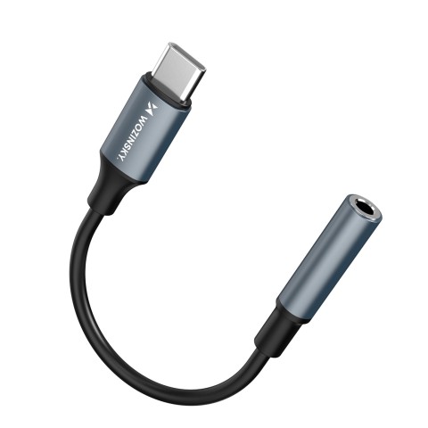 
USB-C į 3,5 mm mini lizdą jungiantis adapteris – juodas
