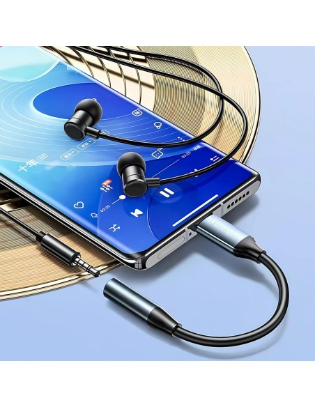 
USB-C į 3,5 mm mini lizdą jungiantis adapteris – juodas
