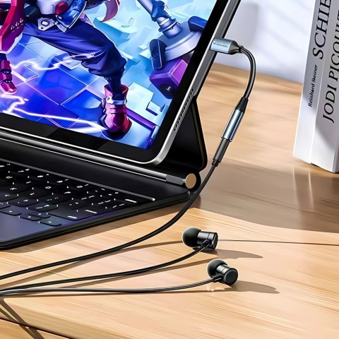 
USB-C į 3,5 mm mini lizdą jungiantis adapteris – juodas
