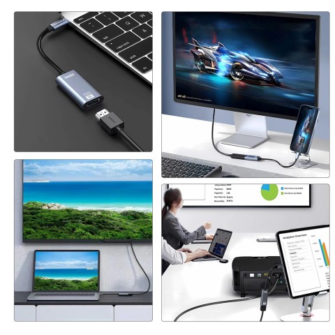
USB-C į HDMI 4K 60Hz adapteris – juodas
