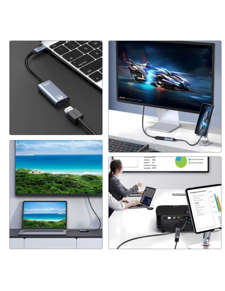 
USB-C į HDMI 4K 60Hz adapteris – juodas
