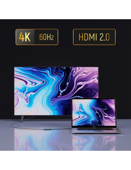 
USB-C į HDMI 4K 60Hz adapteris – juodas
