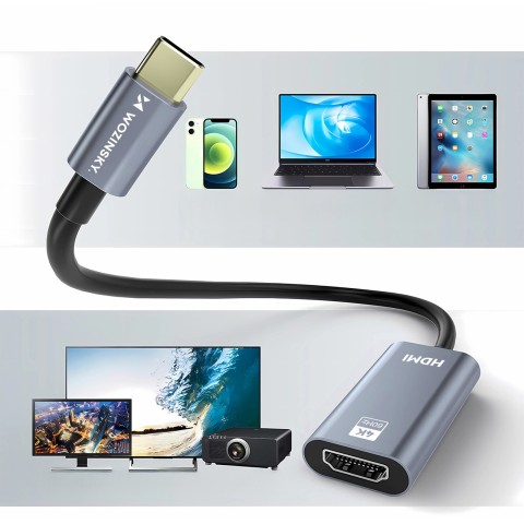 
USB-C į HDMI 4K 60Hz adapteris – juodas

