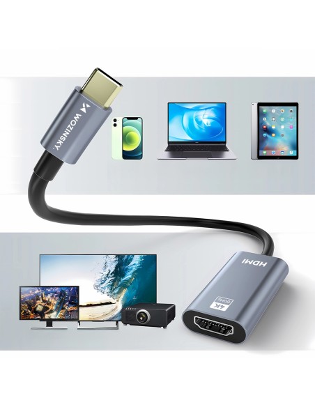 
USB-C į HDMI 4K 60Hz adapteris – juodas
