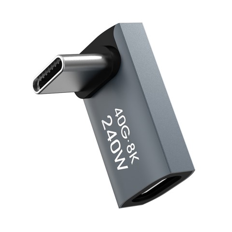 
USB-C 40Gb/ s 240W 8K OTG kampinis adapteris – pilkas
