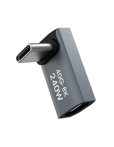 
USB-C 40Gb/ s 240W 8K OTG kampinis adapteris – pilkas

