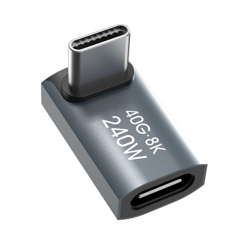 
USB-C 40Gb/ s 240W 8K OTG kampinis adapteris – pilkas
