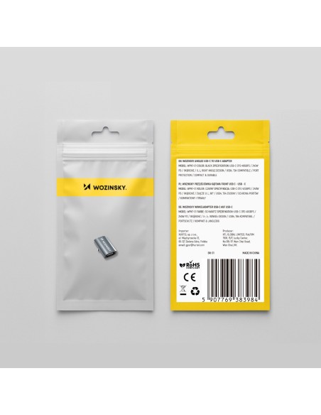 
USB-C 40Gb/ s 240W 8K OTG kampinis adapteris – pilkas
