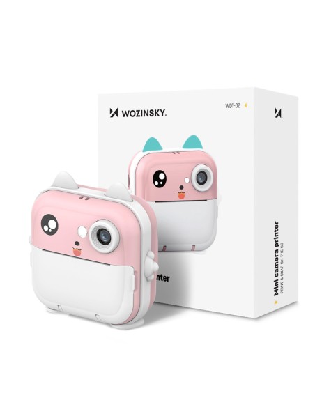 
WDT-01 mini terminis spausdintuvas su kamera vaikams - rožinis
