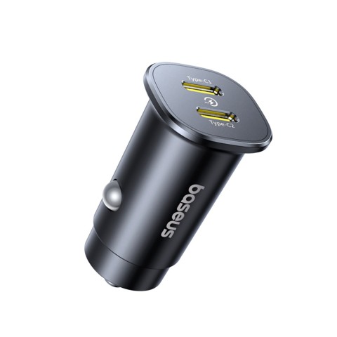 
Automobilinis įkroviklis 2 x USB-C 30W - juodas
