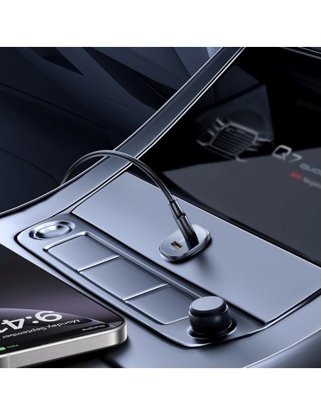 
Automobilinis įkroviklis 2 x USB-C 30W - juodas
