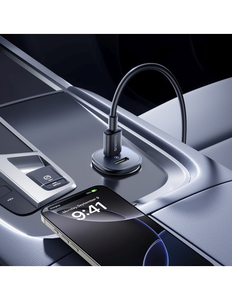 
Automobilinis įkroviklis 2 x USB-C 30W - juodas
