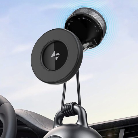 
Magnetinis automobilio laikiklis prietaisų skydeliui ir priekiniam stiklui - juodas
