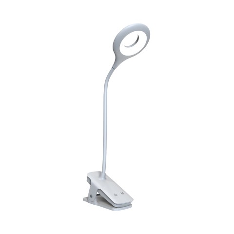 
Mini belaidė LED skaitymo lempa su segtuku ir USB-C laidu, 80 lm – balta
