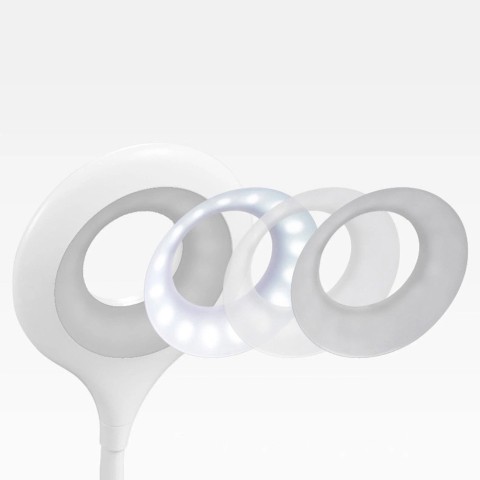 
Mini belaidė LED skaitymo lempa su segtuku ir USB-C laidu, 80 lm – balta
