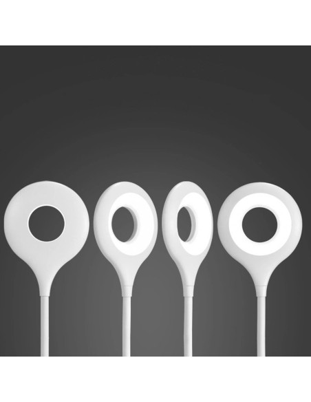 
Mini belaidė LED skaitymo lempa su segtuku ir USB-C laidu, 80 lm – balta
