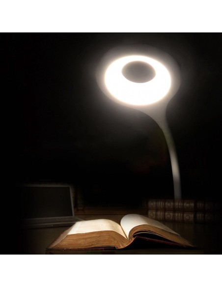 
Mini belaidė LED skaitymo lempa su segtuku ir USB-C laidu, 80 lm – balta

