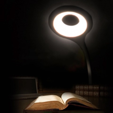 
Mini belaidė LED skaitymo lempa su segtuku ir USB-C laidu, 80 lm – juoda

