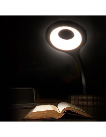 
Mini belaidė LED skaitymo lempa su segtuku ir USB-C laidu, 80 lm – juoda
