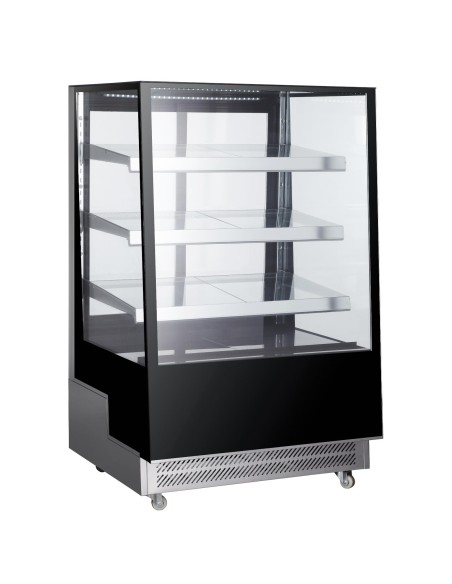 Šaldoma konditerijos vitrina su 3 lentynomis LED 500L mobilusis