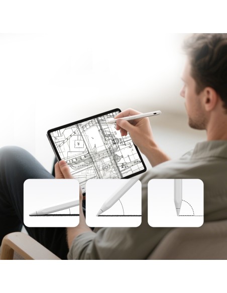 
WRA-08 rašiklis, skirtas „Apple iPad 2018–2025“ USB-C – baltas
