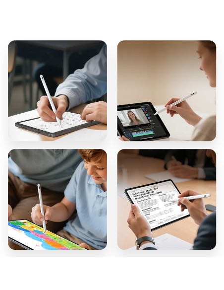 
WRA-08 rašiklis, skirtas „Apple iPad 2018–2025“ USB-C – baltas
