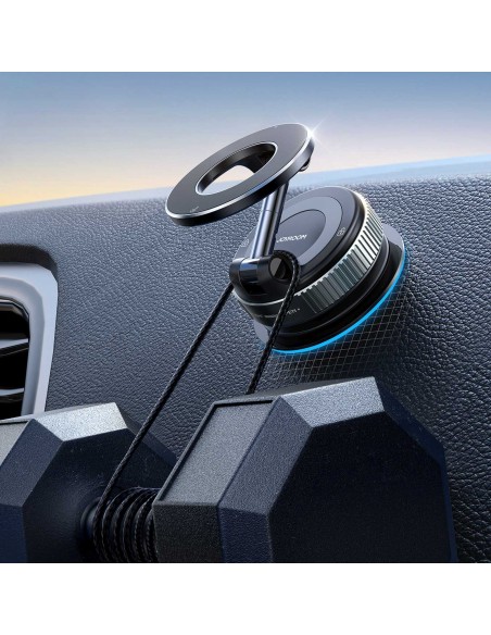 
„MagSafe“ magnetinis automobilio laikiklis prie prietaisų skydelio – tamsiai pilkas
