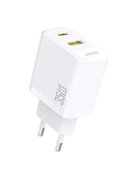
A27 MaxC USB-C USB-A GaN 35W sieninis įkroviklis – baltas
