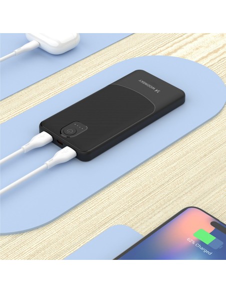
Nešiojamoji baterija Wpower WPBBK-2 10000mAh USB-A USB-C - juoda
