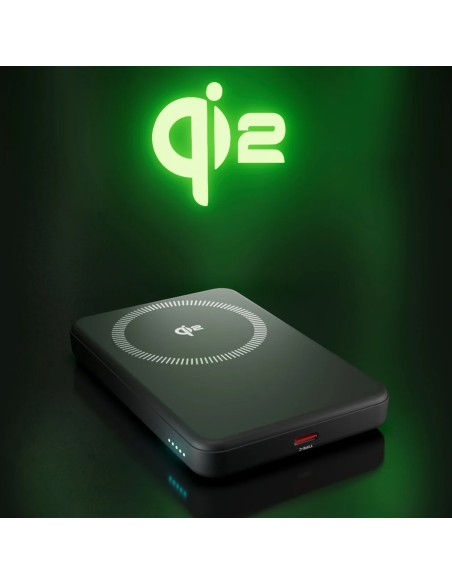 
„Mag Power Qi2 5000 mAh MagSafe USB-C PD 20W“ belaidis įkroviklis – juodas
