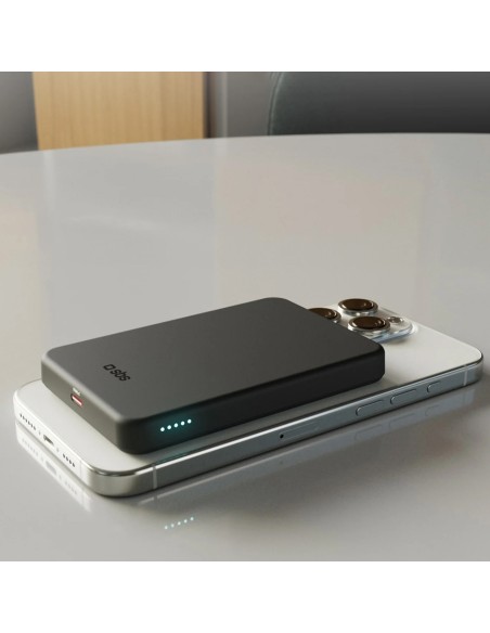 
„Mag Power Qi2 5000 mAh MagSafe USB-C PD 20W“ belaidis įkroviklis – juodas
