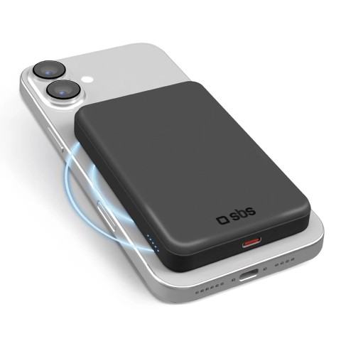 
„Mag Power Qi2 5000 mAh MagSafe USB-C PD 20W“ belaidis įkroviklis – juodas
