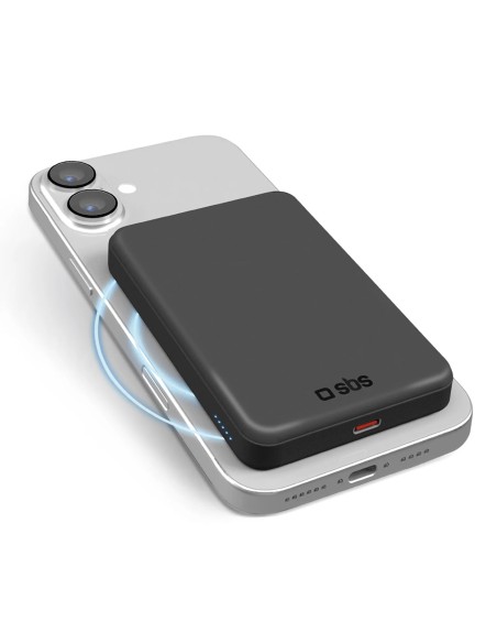 
„Mag Power Qi2 5000 mAh MagSafe USB-C PD 20W“ belaidis įkroviklis – juodas
