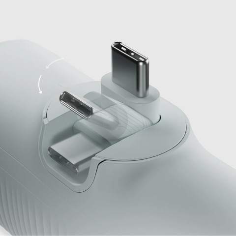 
„EcoPower“ 5000 mAh 10 W išorinė baterija su integruotu USB-C prievadu – pilka
