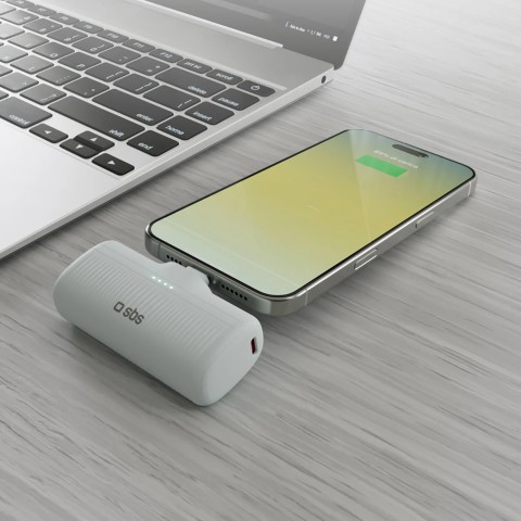 
„EcoPower“ 5000 mAh 10 W išorinė baterija su integruotu USB-C prievadu – pilka
