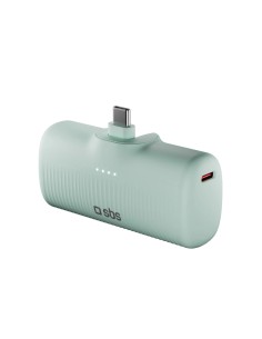 
„EcoPower“ 5000 mAh 10 W išorinė baterija su integruotu USB-C prievadu – žalia
