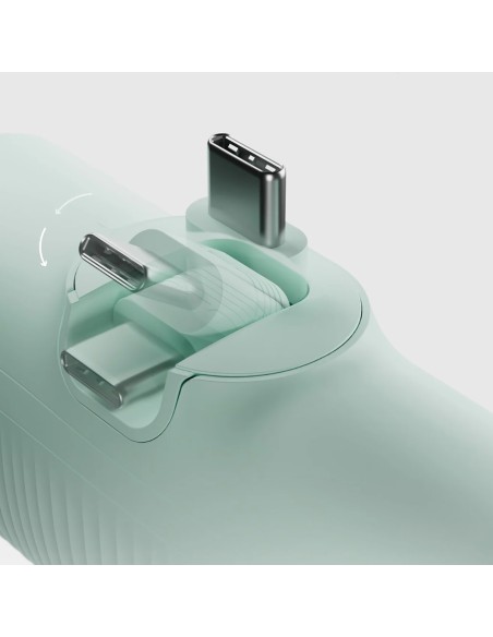 
„EcoPower“ 5000 mAh 10 W išorinė baterija su integruotu USB-C prievadu – žalia
