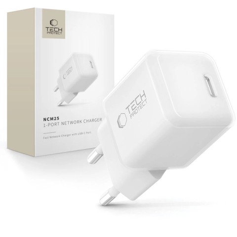 
NCM25 USB-C PD 25W sieninis įkroviklis – baltas
