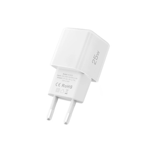 
NCM25 USB-C PD 25W sieninis įkroviklis – baltas
