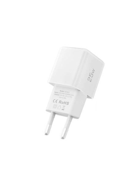 
NCM25 USB-C PD 25W sieninis įkroviklis – baltas
