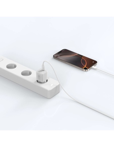 
NCM25 USB-C PD 25W sieninis įkroviklis – baltas
